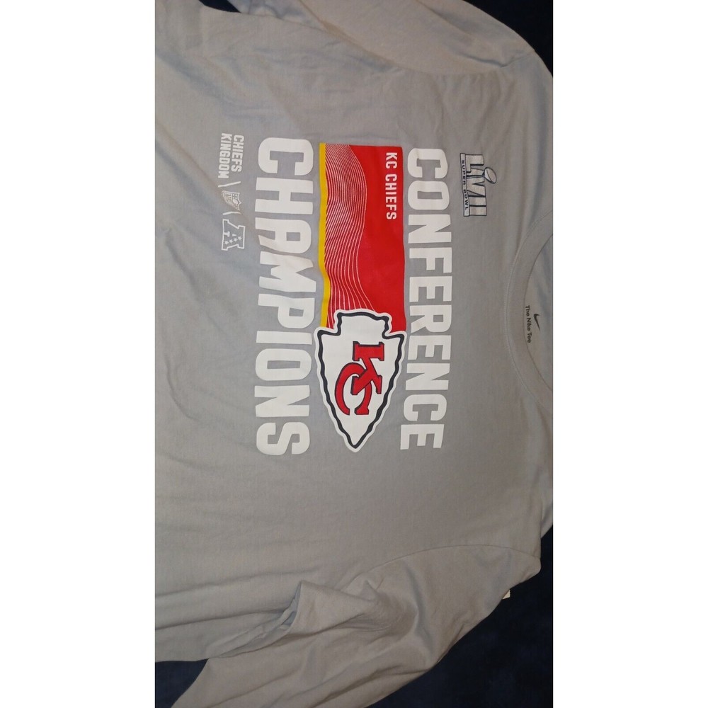 Chiefs Long Sleeve Shirt Super Bowl Conference Champs Grey 2023